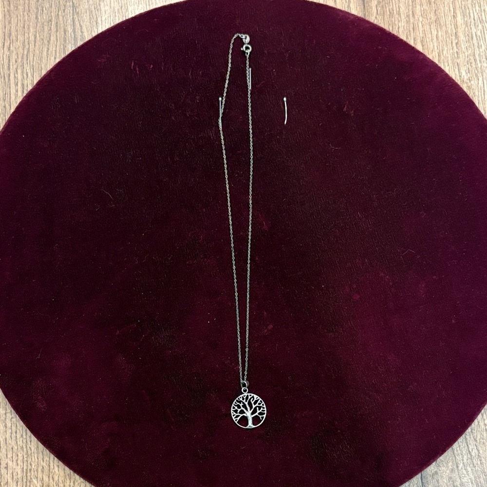 Sterling Silver Tree of Life Pendant Necklace - Silver
